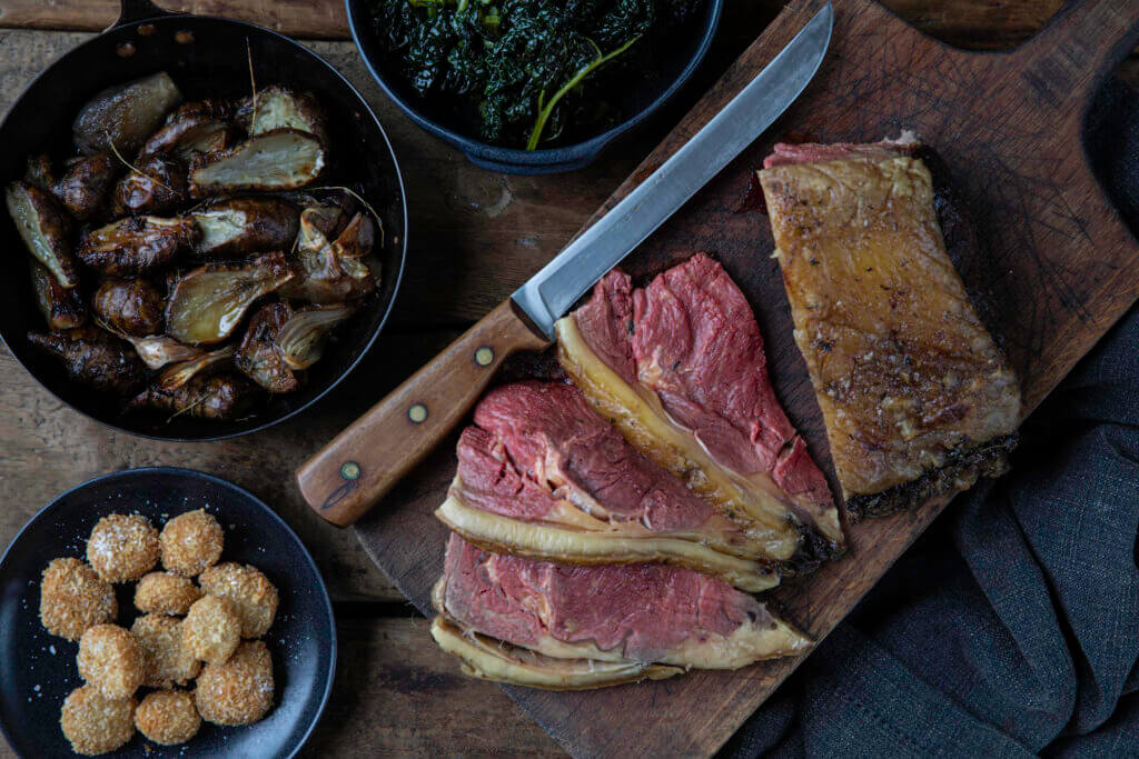 Roast BoneIn Sirloin And Jerusalem Artichokes By Ryle