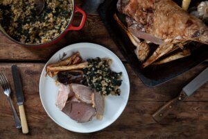 Leg of Lamb with Parsnips, Barley & Cavolo Nero