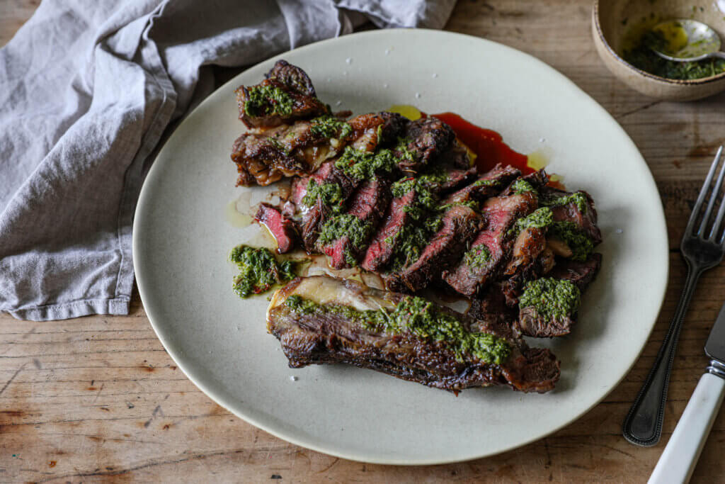 Cote De Boeuf Recipe With Salmoriglio Sauce By Valentine Warner