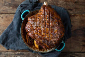 Val’s Whole Christmas Ham with Honey & Mustard