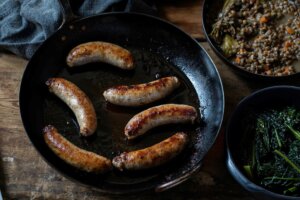 Sausages with Lentils & Cavolo Nero