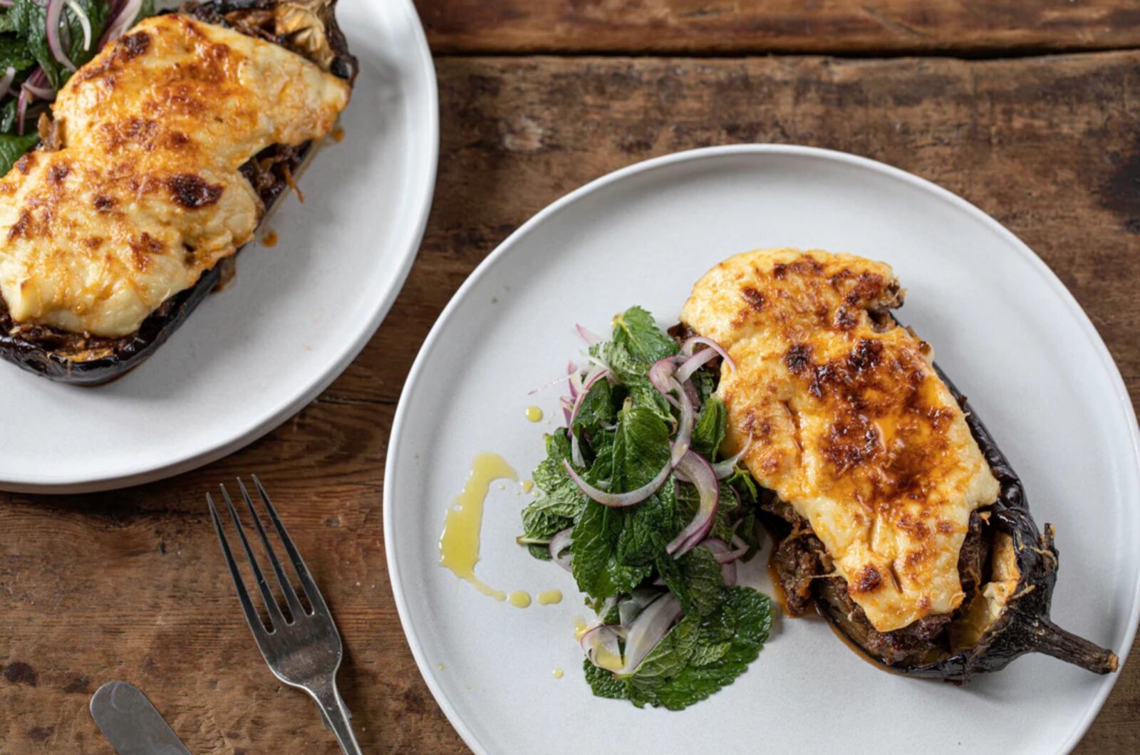 Aubergine Stuffed W Minced Lamb Recipe By George Ryle 3358