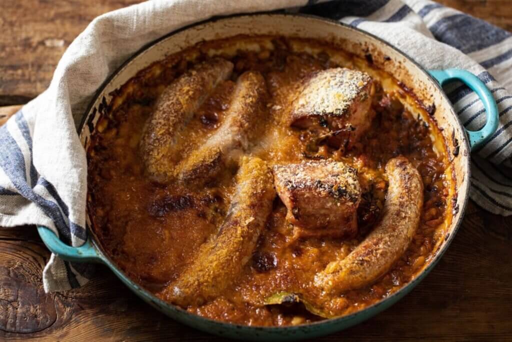 Toulouse Sausage, Beans & Bacon Cassoulet Recipe By Ryle