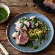 Cannon of lamb, jewelled couscous & chermoula