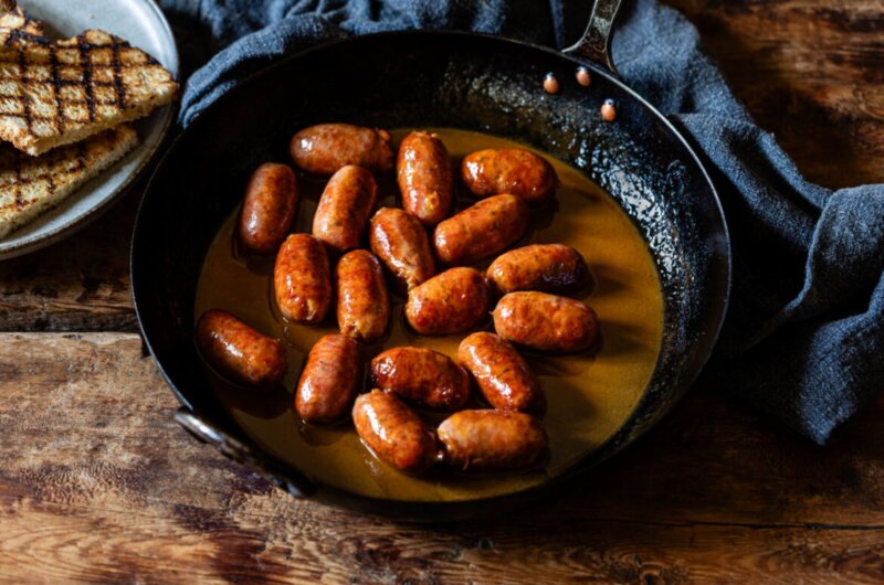 Chorizo cooked in cider