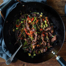 Mongolian beef stir fry