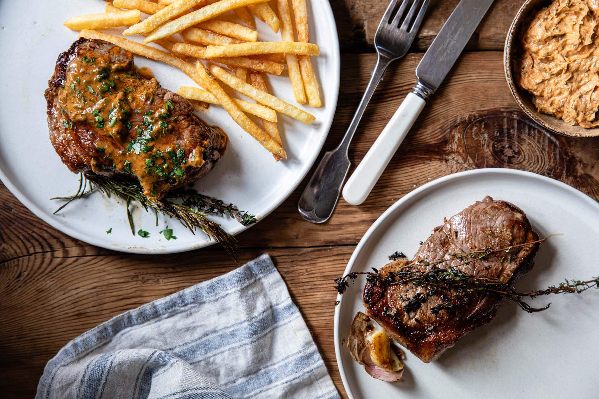 Lamb Leg Steak with Anchoïade