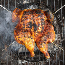 How to BBQ a spatchcock chicken