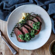 Val’s venison haunch steak recipe w/ green sauce