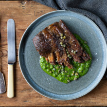 Lamb Breast with Mint & Coriander Sauce