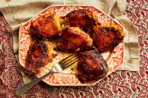 Jujeh Brick Chicken Thighs