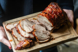 Stuffed & Rolled Turkey Leg with Quince Glaze